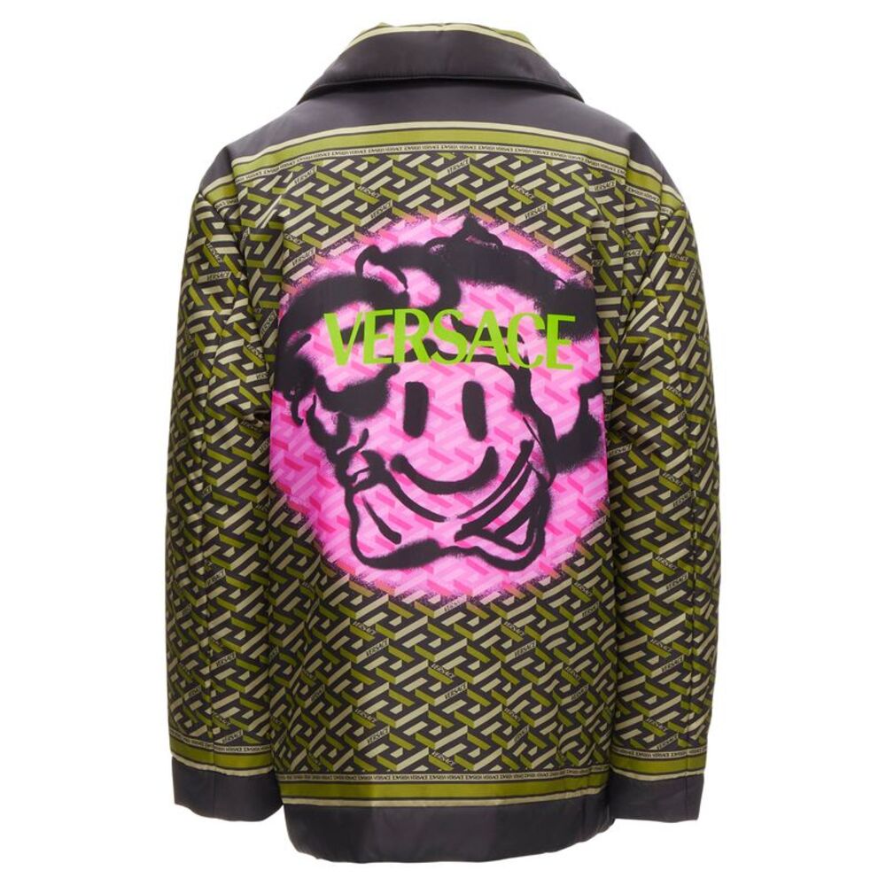 Versace 2021 Runway La Greca Coat